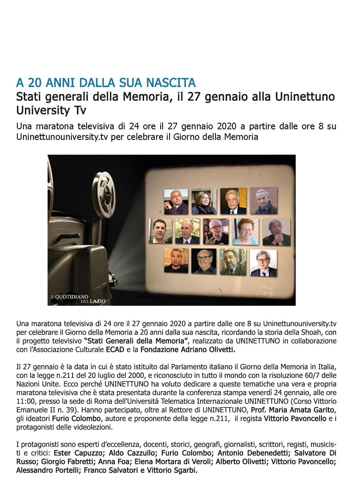 stampa programma uninettuno